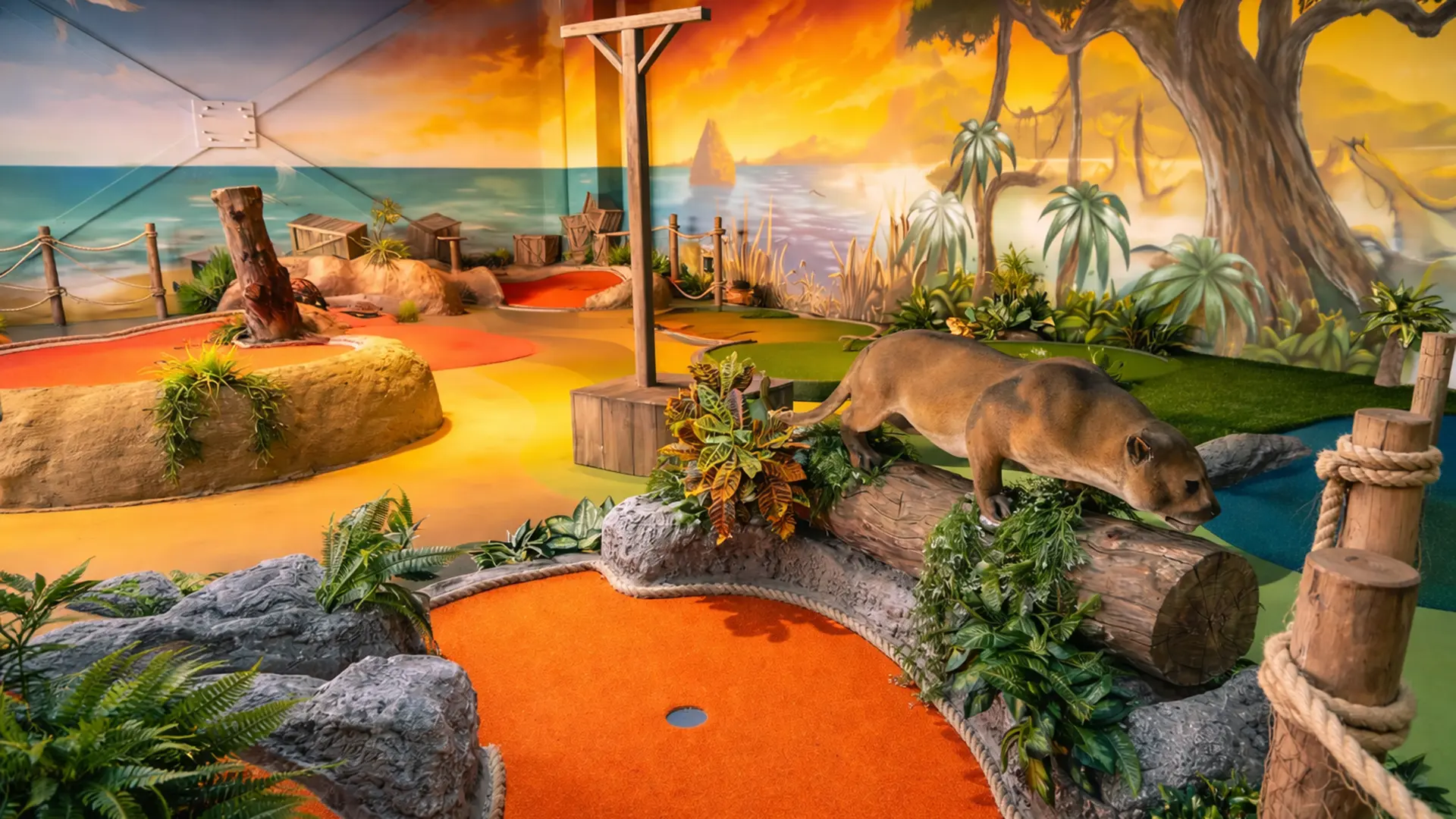 Adventure indoor mini golf course