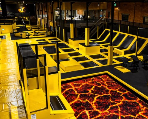 Big yellow trampoline park