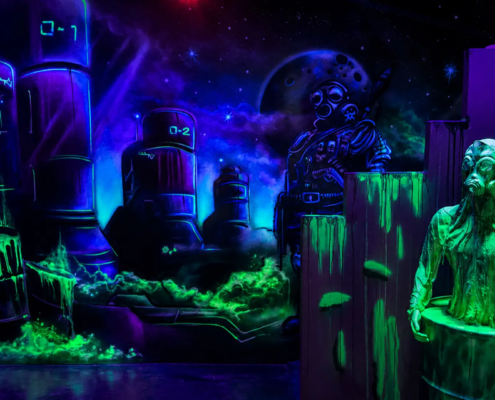 Lazer Zone maze with toxic waste
