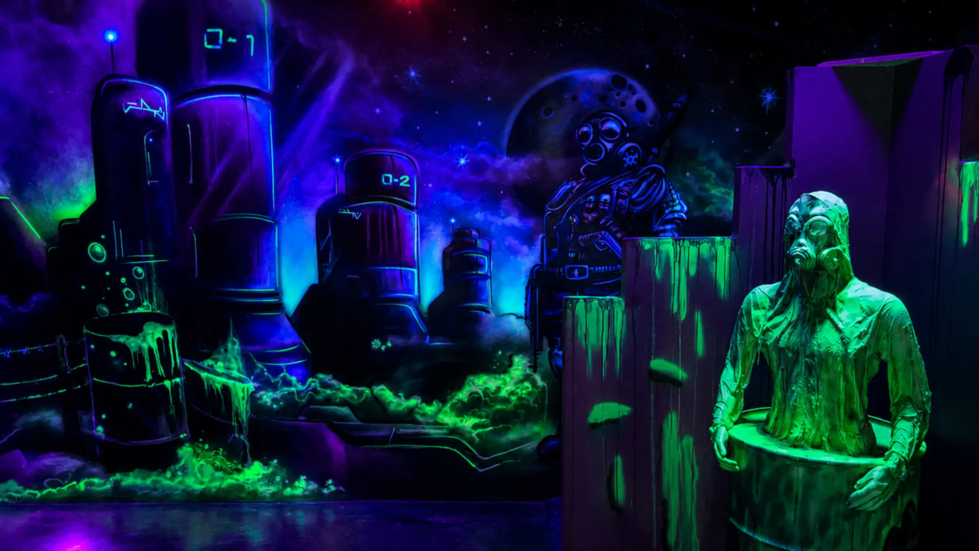 Lazer Zone maze with toxic waste