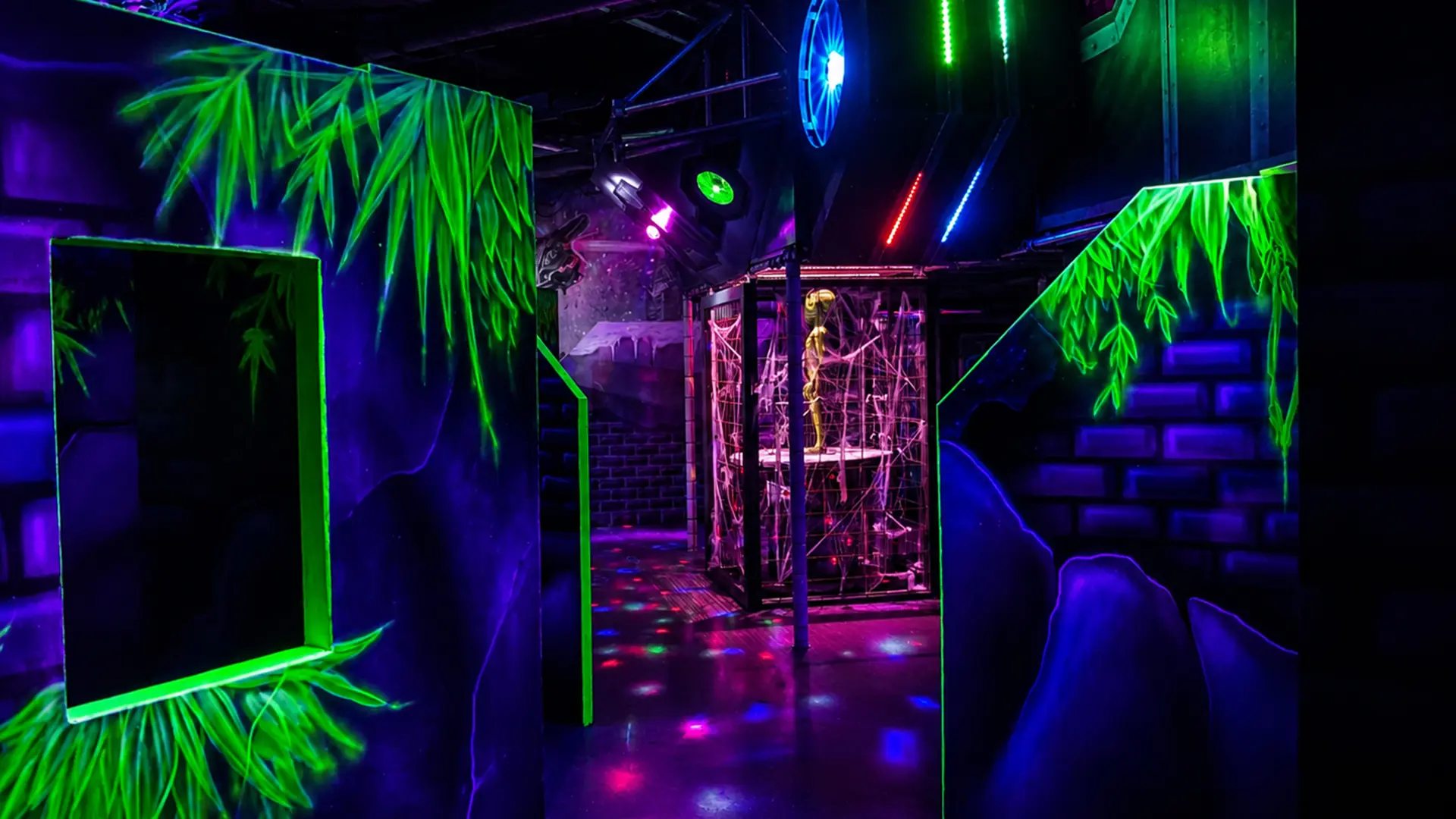 Lazer zone maze in with black light